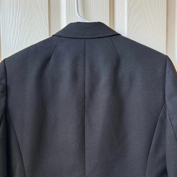 J. Crew Women’s Schoolboy Wool Coat Blazer Two Front Button Black size 8T Flawed - Picture 5 of 13